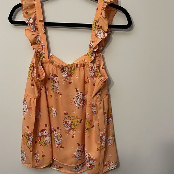 Loft | Floral Ruffles on the Straps Blouse - Picture 4 of 5